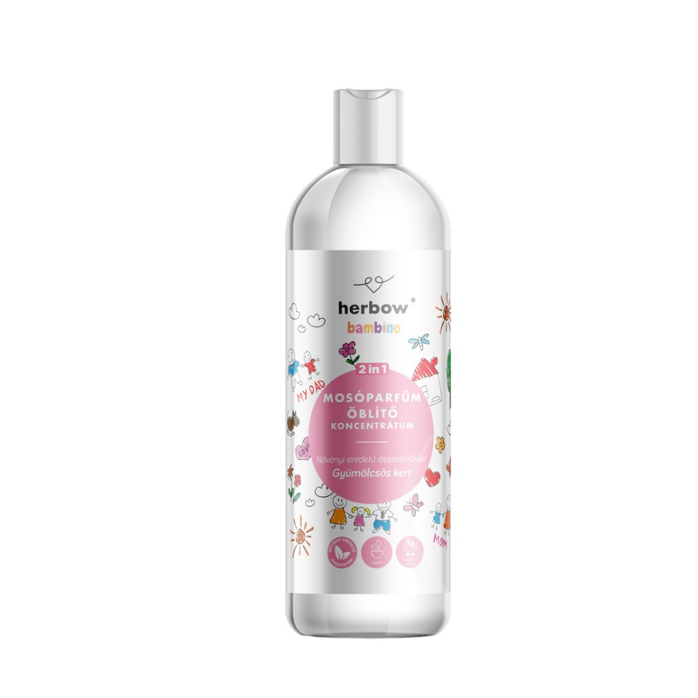 Parfum de rufe 2in1 Herbow Bambino, concentrat, cu aromă de grădină de fructe, 1000 ml