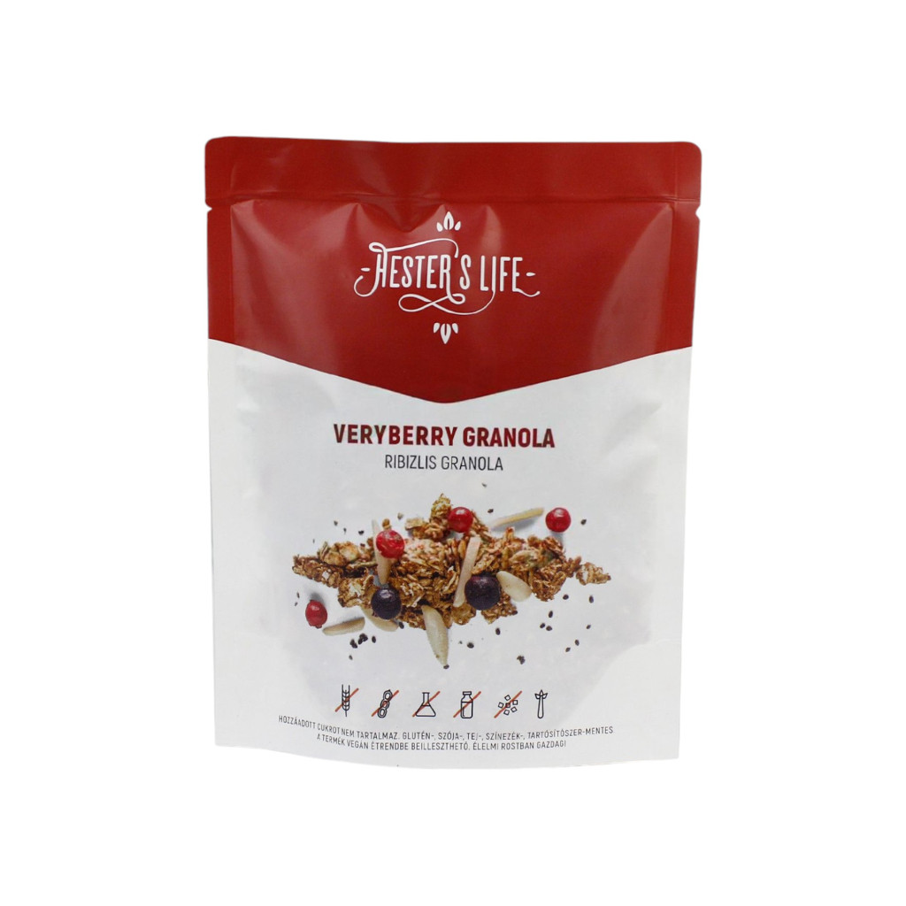Hester`s Life very berry granola cu coacăze roșii 60 g