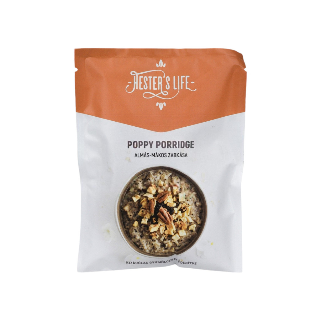 Hesters Life poppy porridge almás-mákos zabkása 50 g