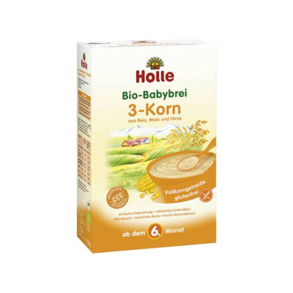 Ekologiczna kaszka dla niemowląt z 3 ziarnami, 250 g