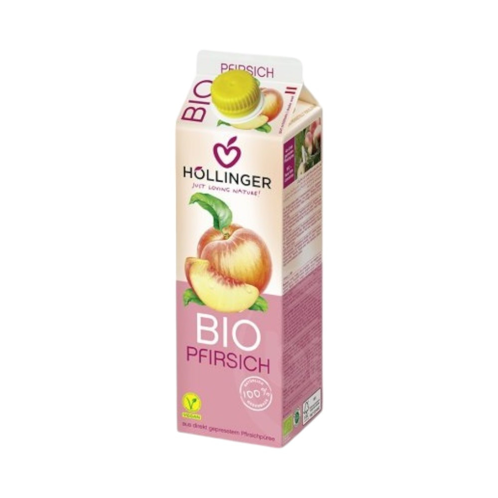 Höllinger bio broskyňový nektár 50% 1000 ml