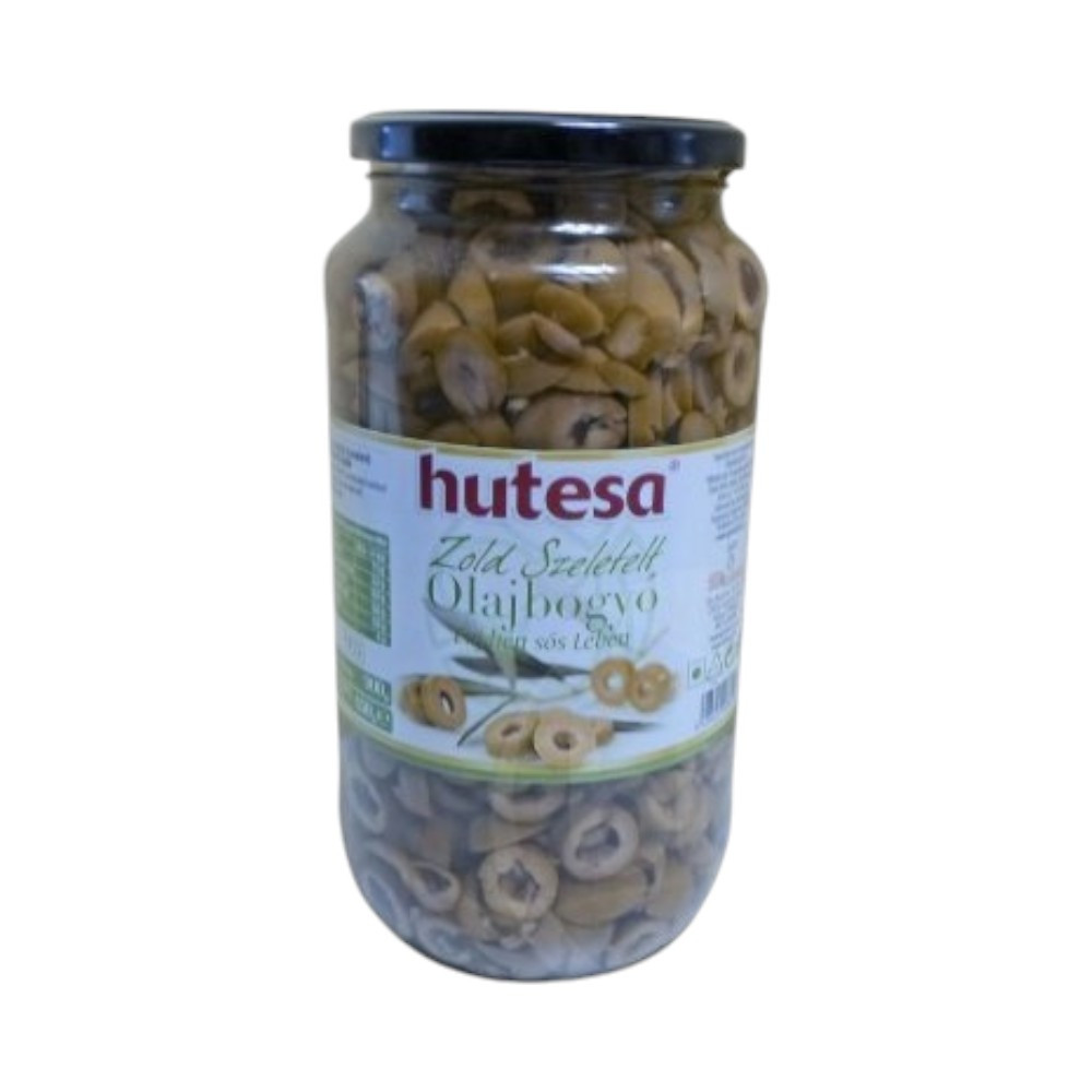 Hutesa nakrájané zelené olivy 935 ml