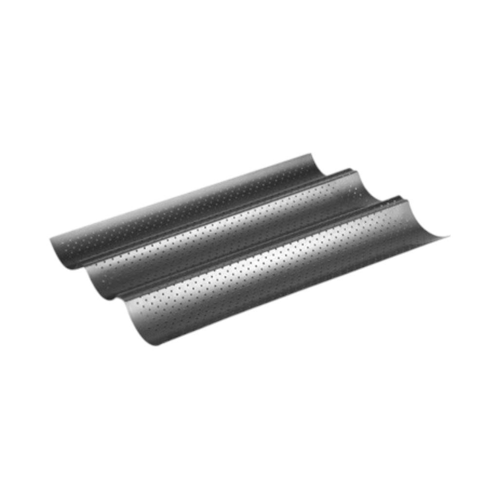 Formă de copt pentru baghete Ibili, set de 3, 38x24,5 cm, cod 824803