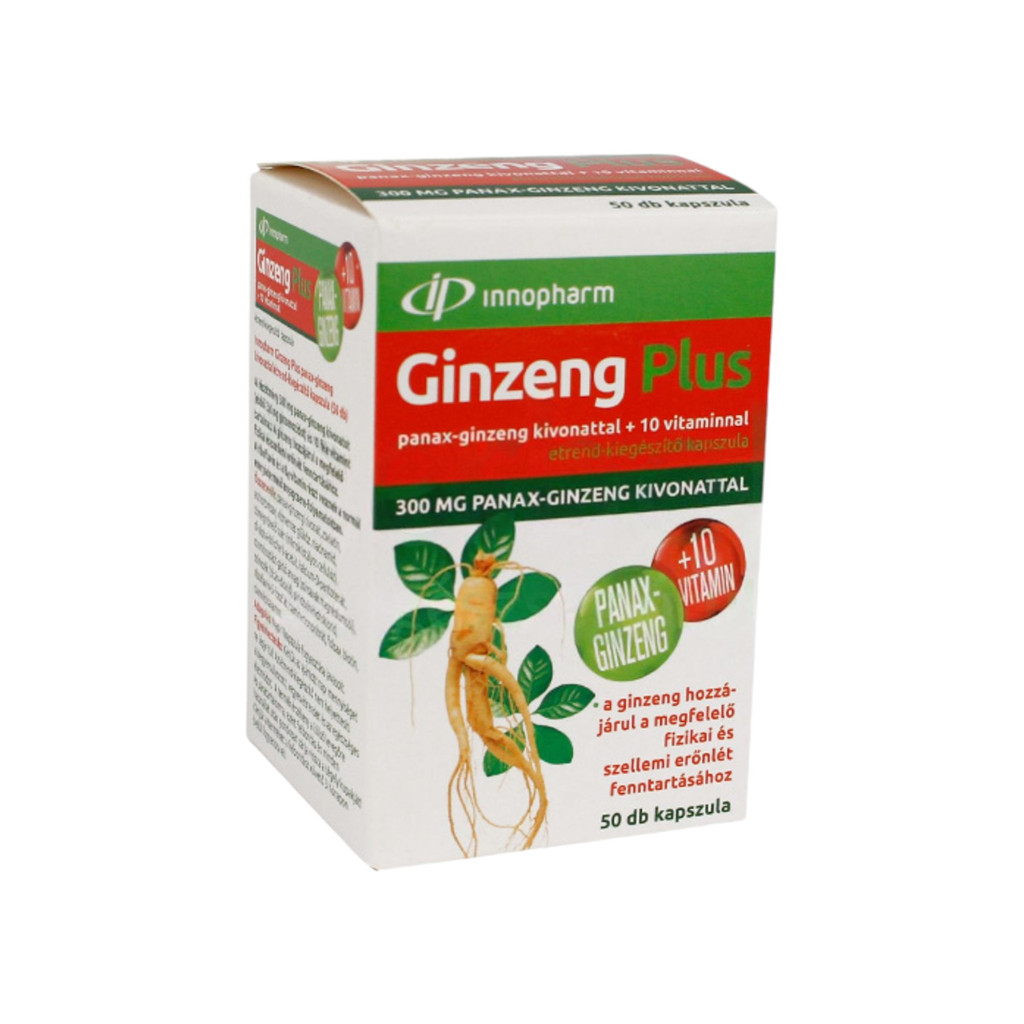CAPSULE INNOPHARM GINSENG PLUS WITH PANAX GINSENG EXTRACT + 10 VITAMINS 50 pcs