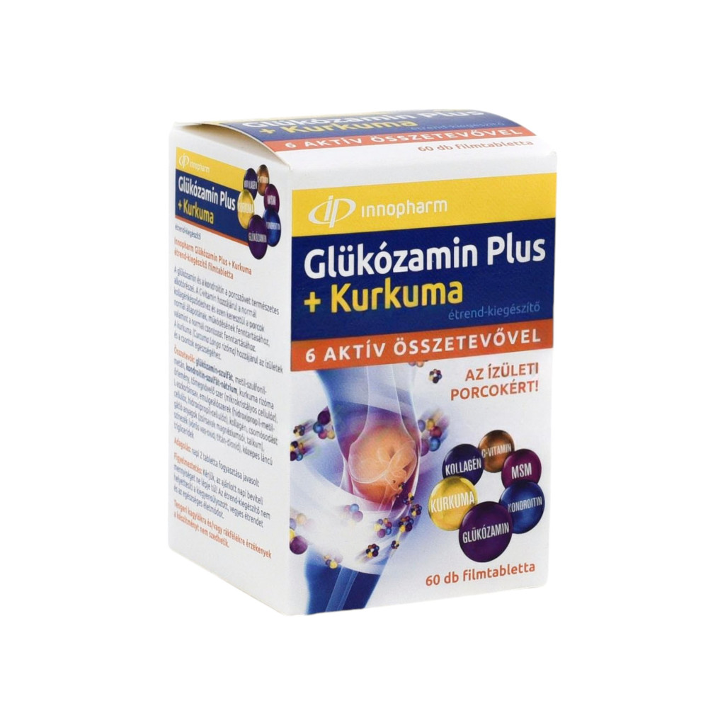 INNOPHARM GLÜKOZAMIN PLUS+ KURKUMA FILMTABLETTA 60 db