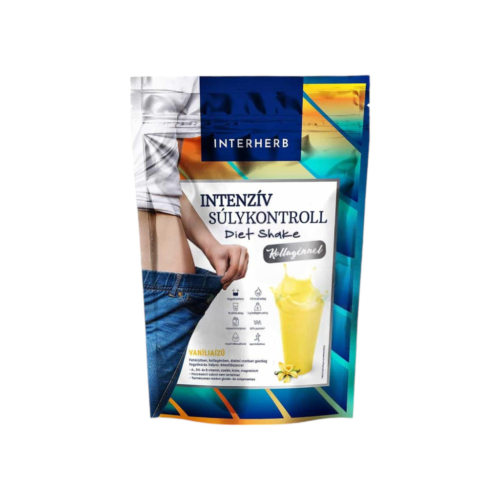 INTERHERB INTENZÍV SÚLYKONTROLL VANÍLIAÍZŰ DIET SHAKE KOLLAGÉNNEL 528 g