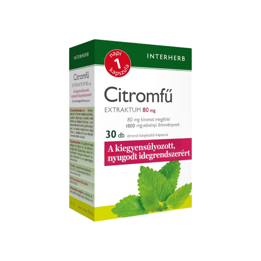 INTERHERB DENNĚ 1 EXTRAKT Z CITRONOVÉHO BALZÁMU KAPSLI 30 ks