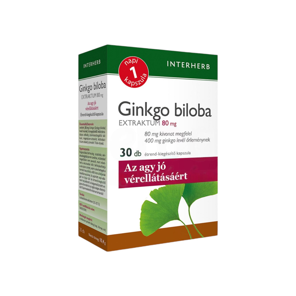 INTERHERB TÄGLICH 1 GINKGO BILOBA EXTRAKT KAPSEL 30 Stk
