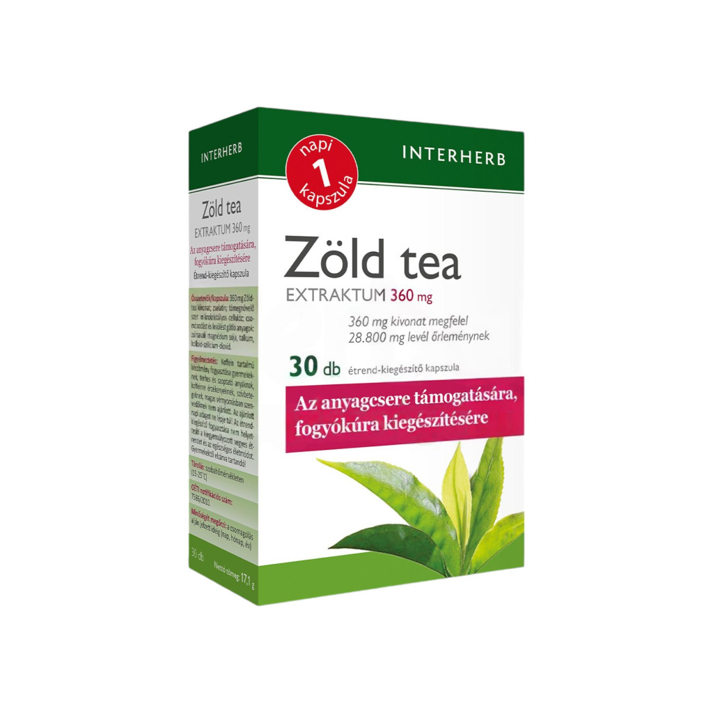 INTERHERB DENNĚ 1 ZELENÝ ČAJ EXTRAKT KAPSLA 30 ks