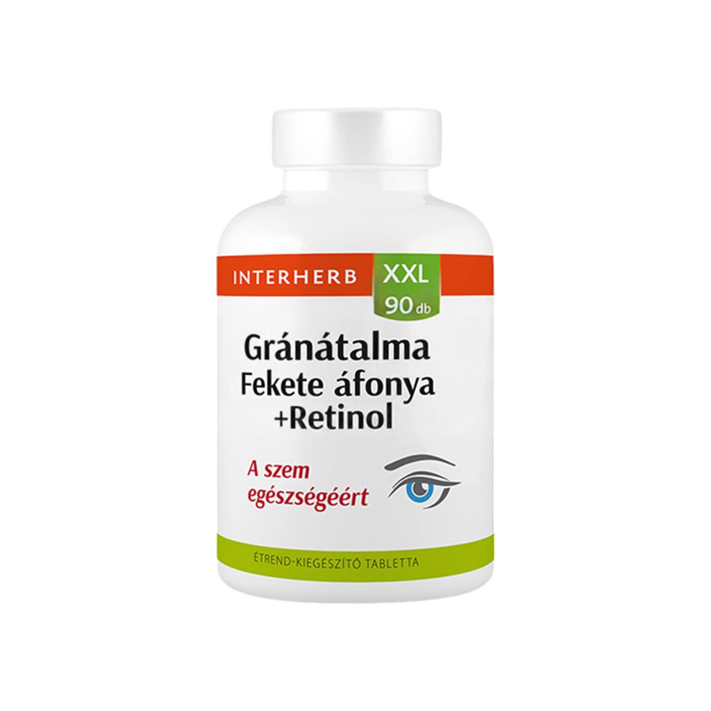 INTERHERB XXL POMEGRANATE-BLACK CHOKEBERRY+RETINOL TABLETS 90 pcs