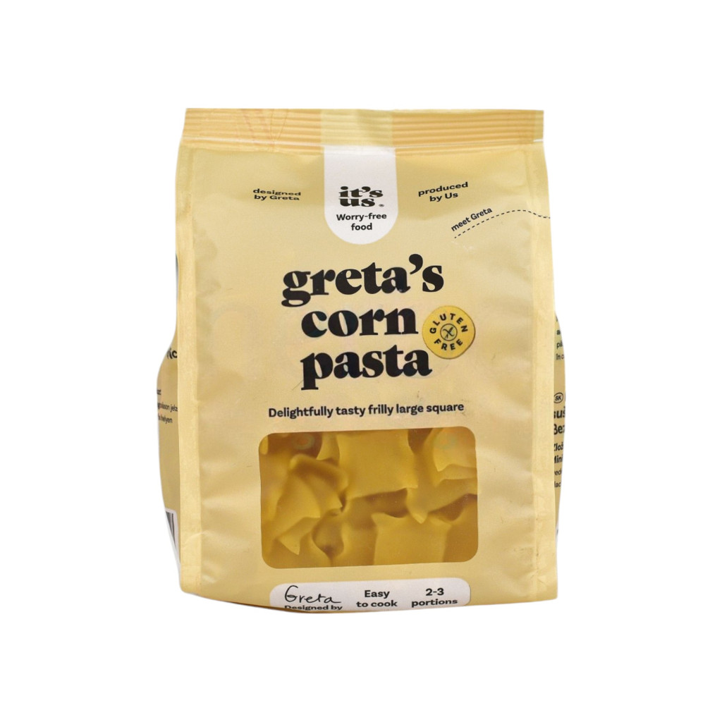 To duży kostka suchych makaronów kukurydzianych bezglutenowych Greta's 200 g