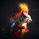 Ardilla mística de llama