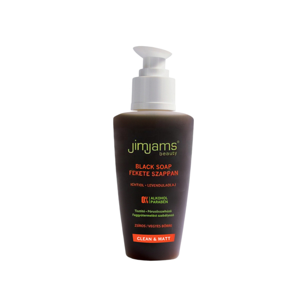Jimjams beauty clean &amp; matt fekete szappan 125 ml