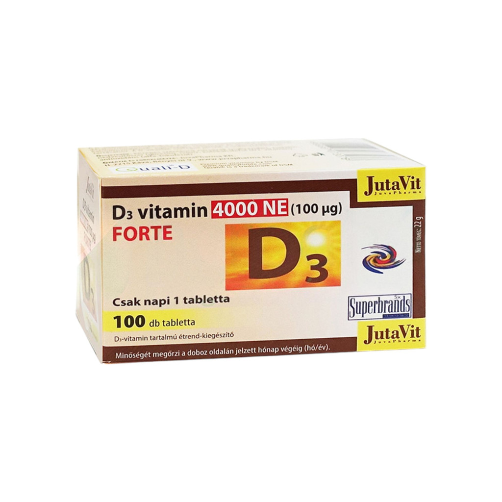 Jutavit D3- Vitamin 4000 UI 100 mcg Forte 100 buc