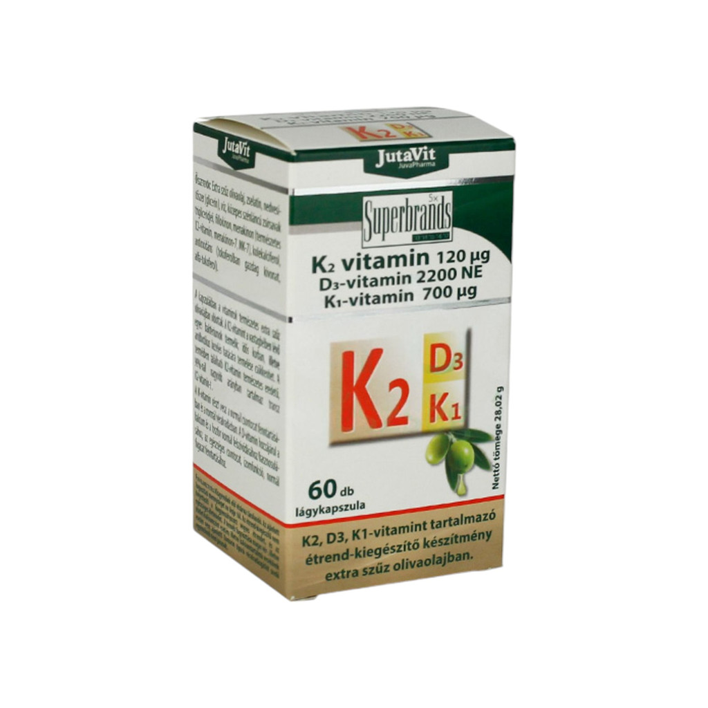 JutaVit K2 120 mcg + D3 2200 NE + K1 700 mcg Vitamin 60 db