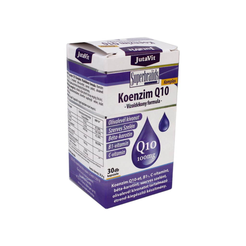 Jutavit Koenzym Q10 100 mg Vodou rozpustná forma, 30 tablet