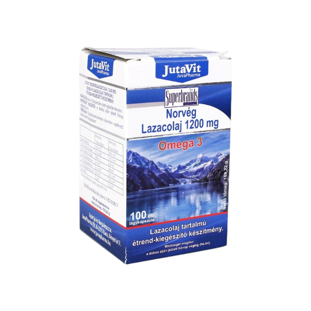 Norwegisches Lachsöl JutaVit 1200 mg Omega 3 100 Stk