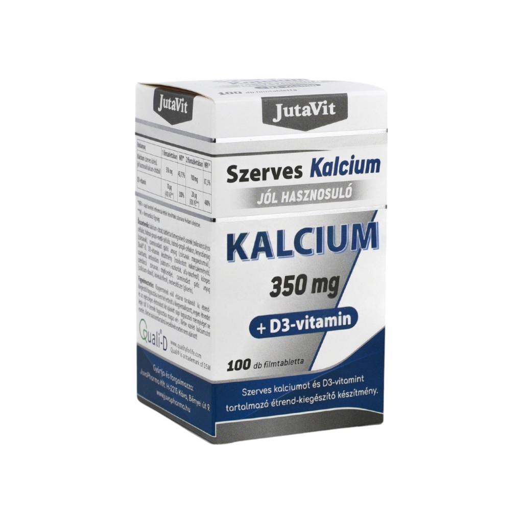 JutaVit Organický vápnik 350mg + D3 vitamín 100 ks