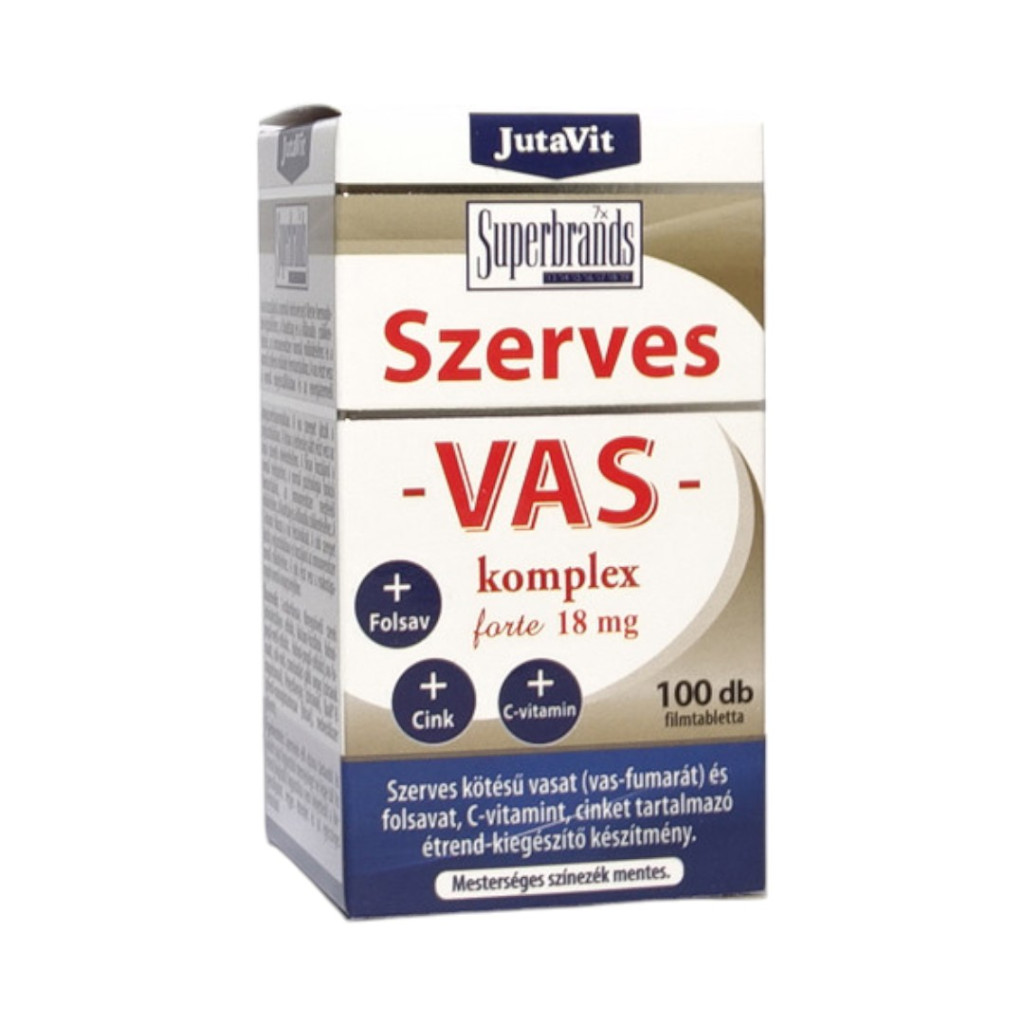 Żelazo organiczne JutaVit - Kompleks Forte 18 mg, 100 szt.