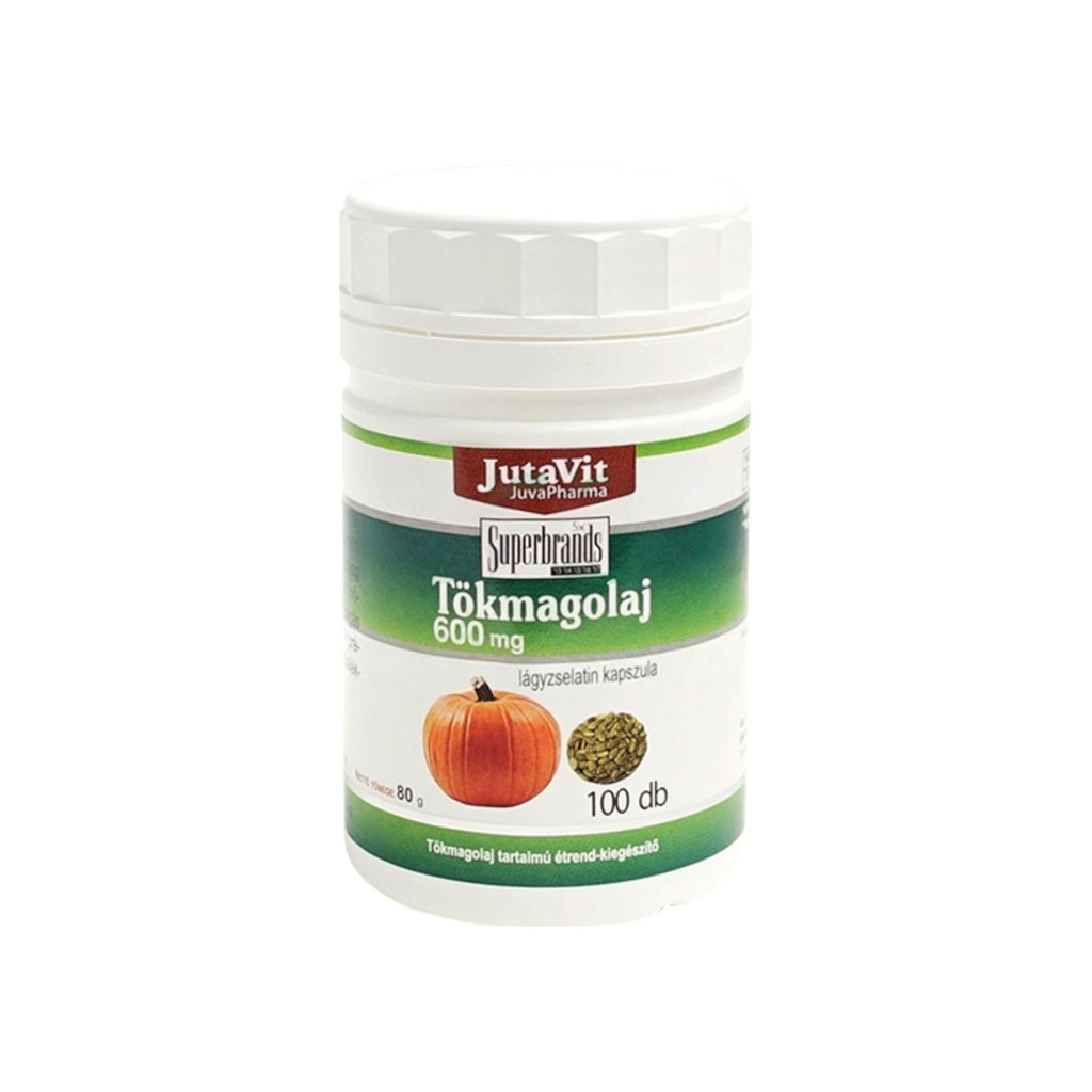 JutaVit Tökmagolaj 600 mg Kapszula 100 db