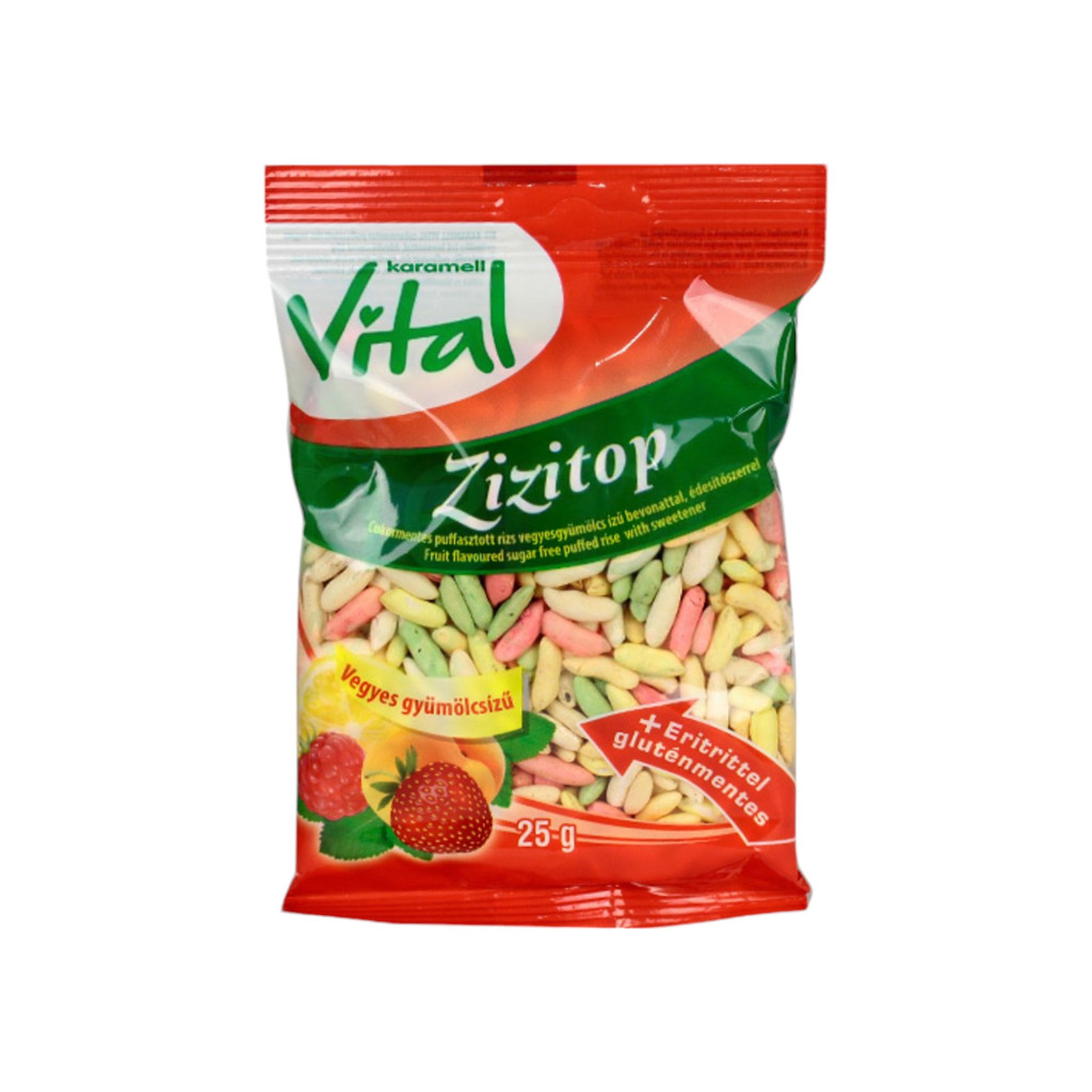 K. Vital zizi bezcukrový nadýchaný ryžový oplátok s ovocnou príchuťou 25 g