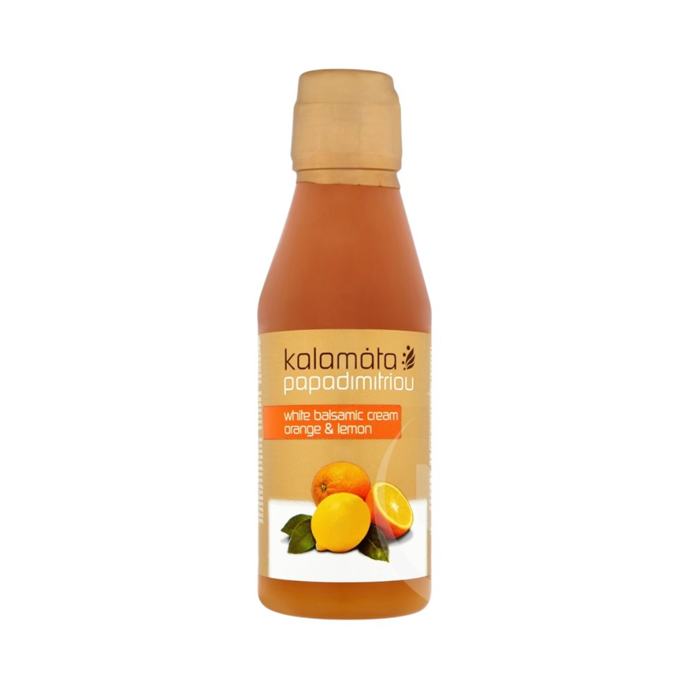 Krémový bílý balzamikový ocet Kalamata s citronem a pomerančem 250 ml