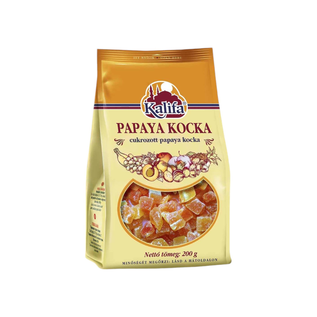 Kandyzowane kostki papai, 200 g