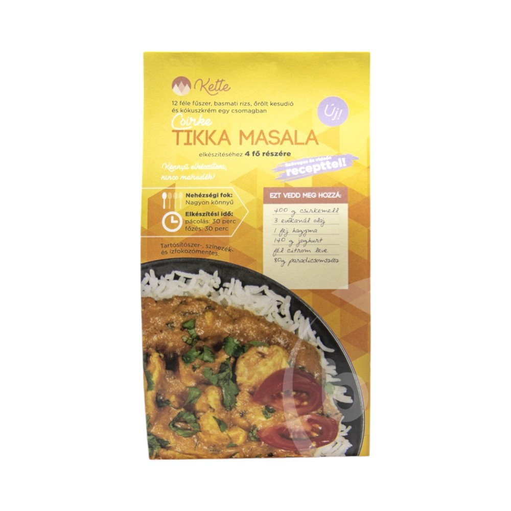 KETTE CSIRKE TIKKA MASALA BASMATI RIZZSEL 495G