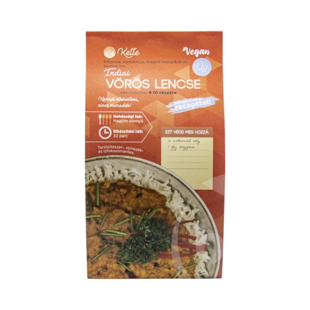 KETTE VEGAN INDIAI VÖRÖS LENCSE BASAMATI RIZZSEL 463G
