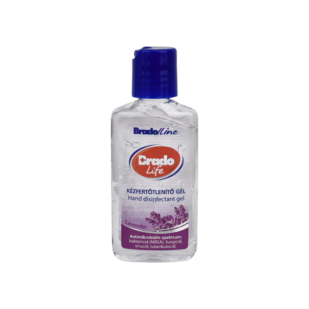 Kéz- és bőrfertőtlenítő gél 50 ml., Bradolife, levendula