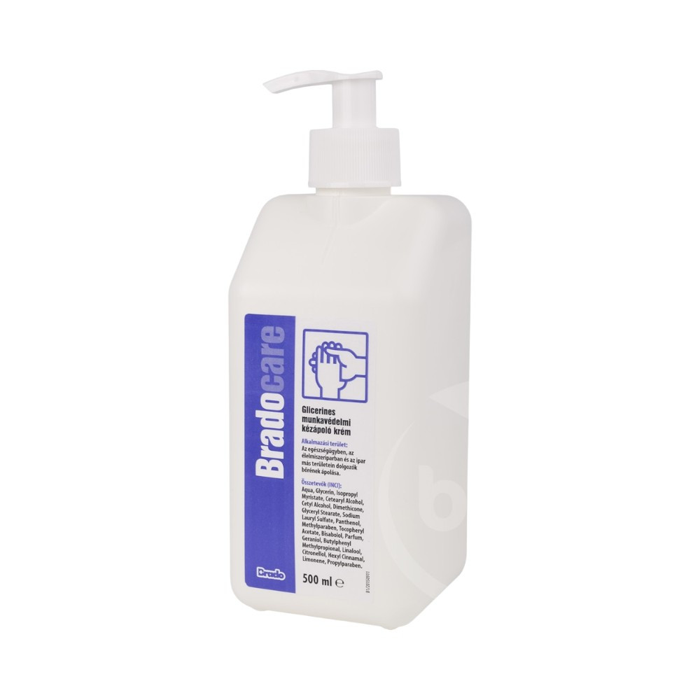 Kézbalzsam 500 ml. pumpás, glicerines, aloe verával, Bradocare