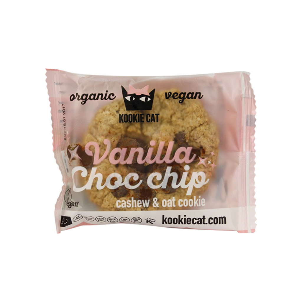 Kookie Cat vegan cashew-oat cookie vanilla-chocolate 50 g
