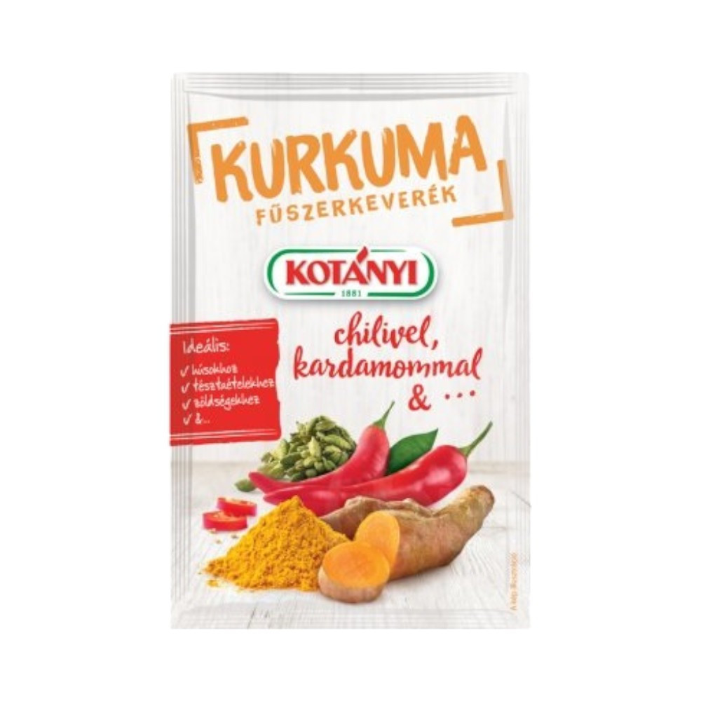 Kotányi kurkuma chili-kardamom fűszerkeverék 25 g