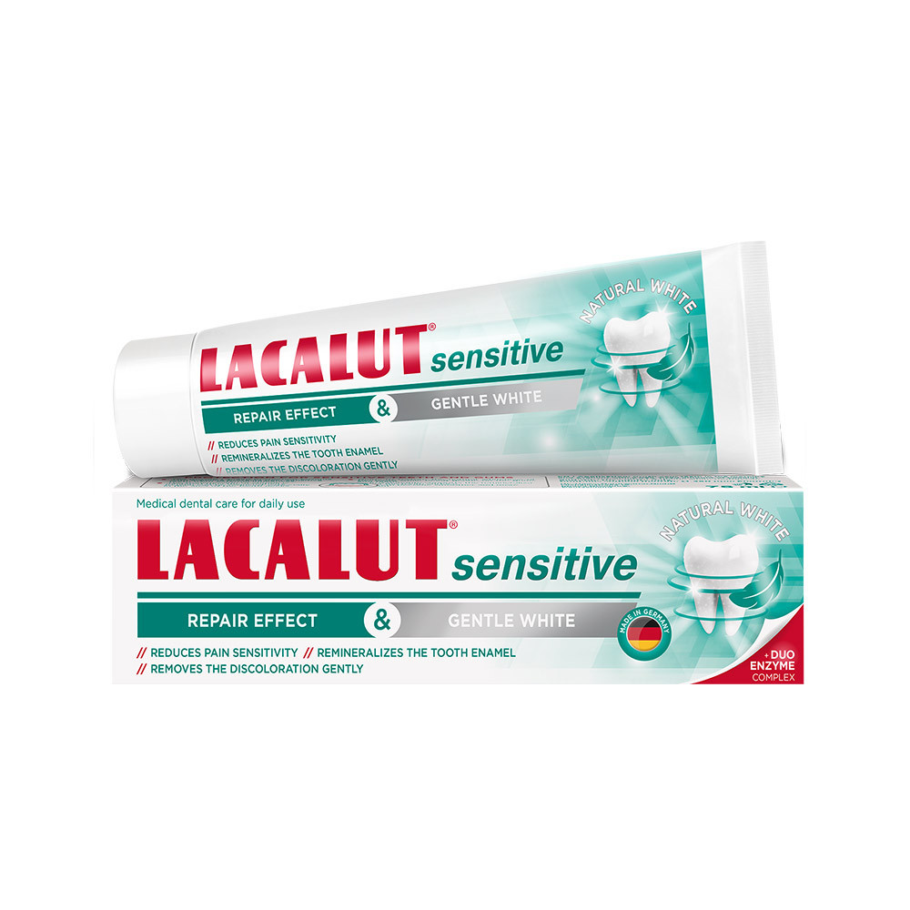 Lacalut sensitive repair effect &amp; gentle white fogkrém 75 ml
