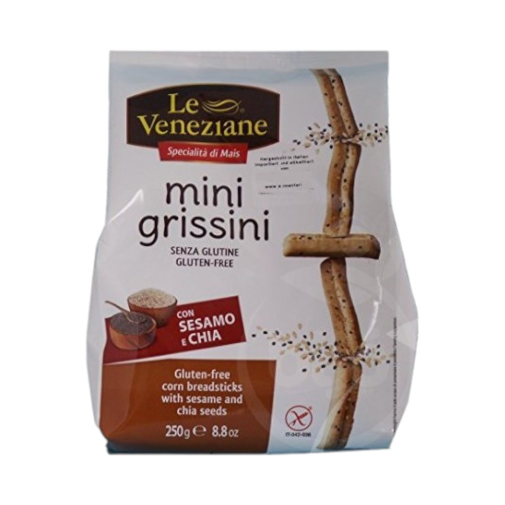 Le Veneziane grissini s sezamovými a chia semiačkami 250 g