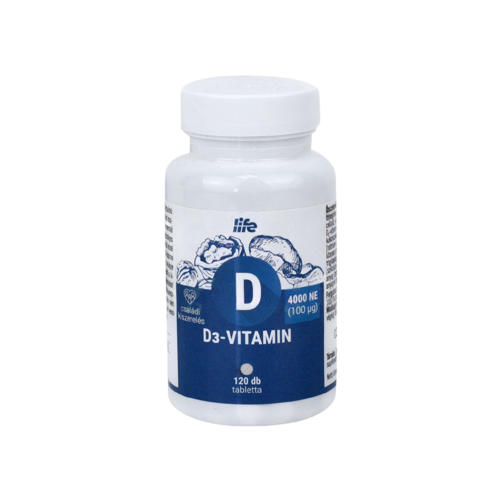 Life vitamín D3 4000IU filmom obalené tablety 120 ks