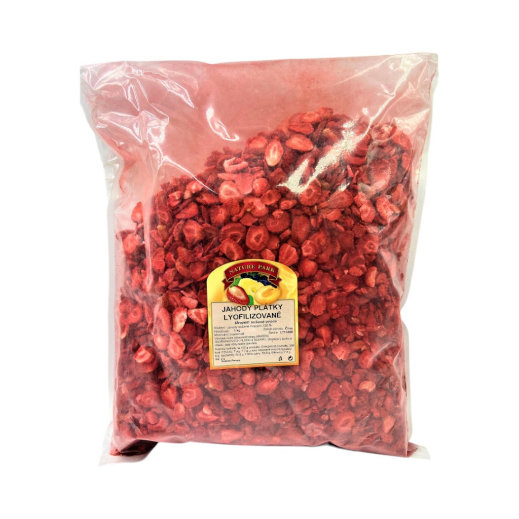 1kg mrożone plastry truskawek liofilizowane