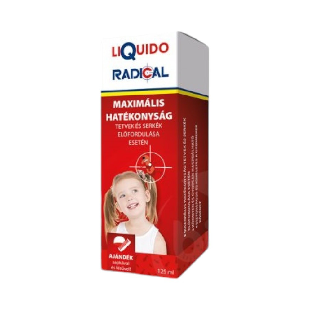 Šampon proti vším Liquido Radical s dárkovou čepicí a hřebenem 125 ml