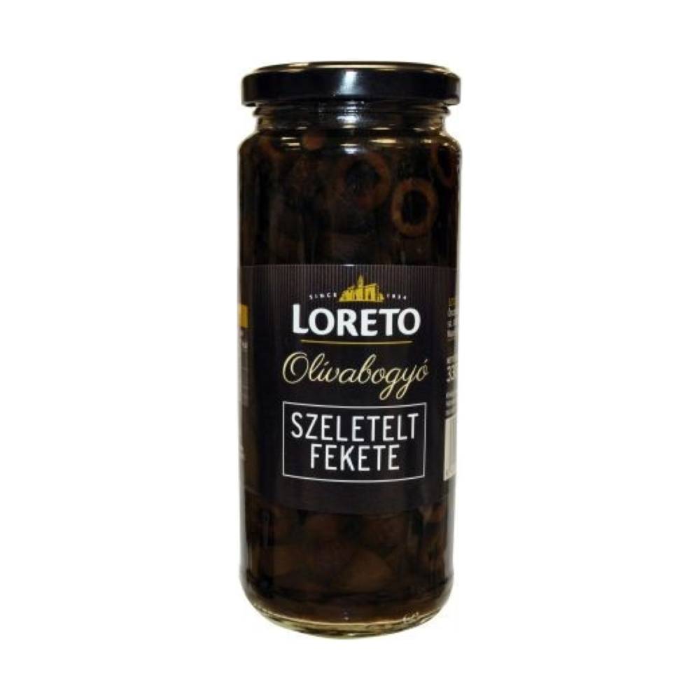 Pokrojona czarna oliwka Loreto 430 g