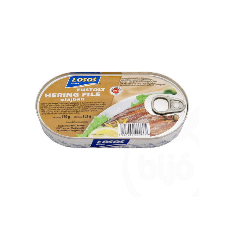 Losos füstölt heringfilé olajban 170 g