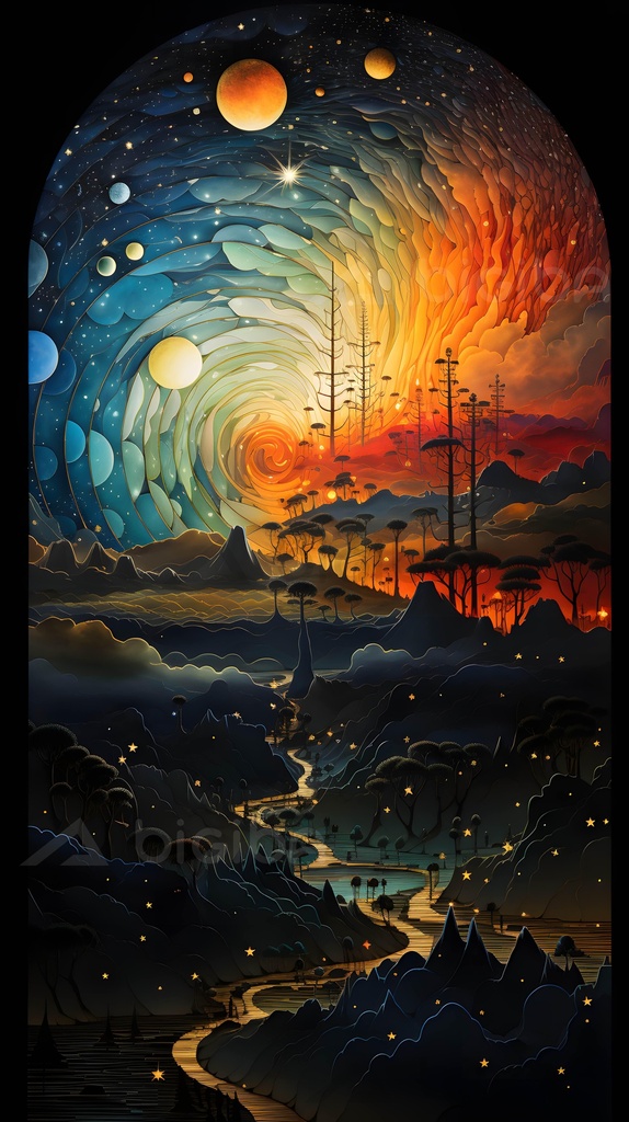 Paesaggio Onirico Celeste
