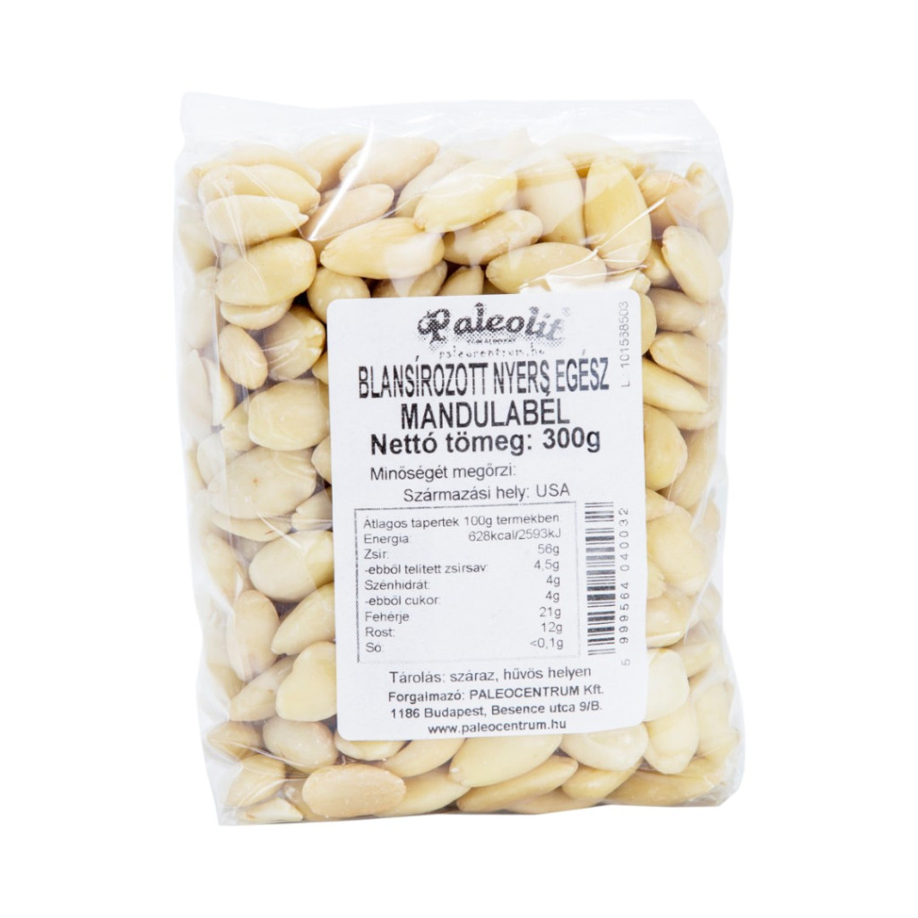 Mandle loupané, syrové, celé 300g