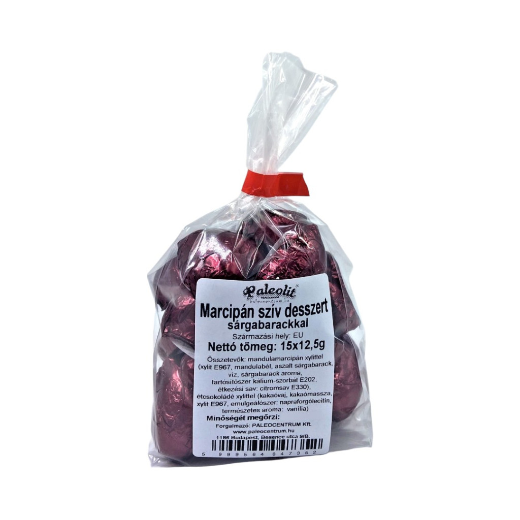 Marcipánové srdce s broskvemi 15x12,5g Paleo