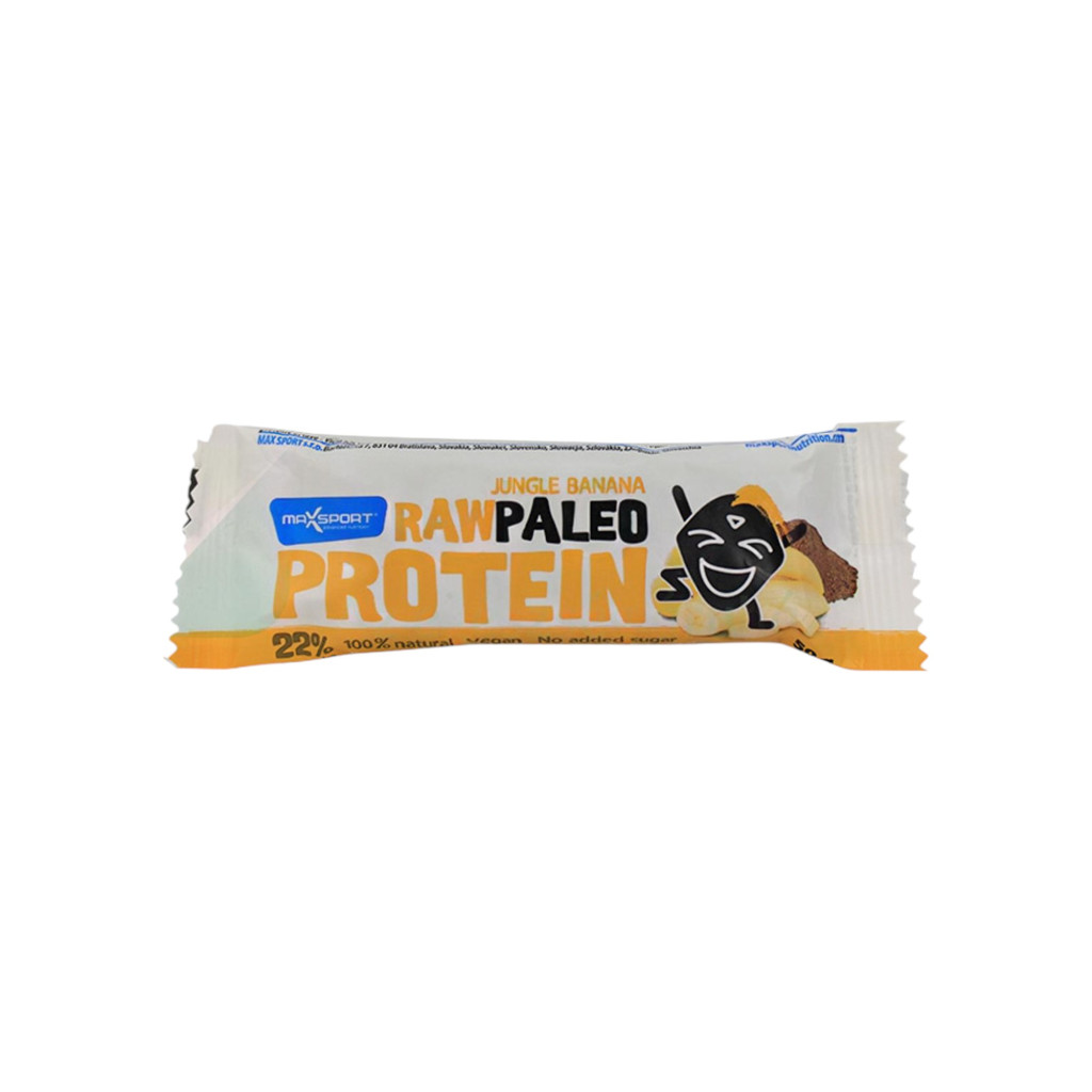 Proteínový sýrovec Max Sport raw paleo s príchuťou banánu 50 g