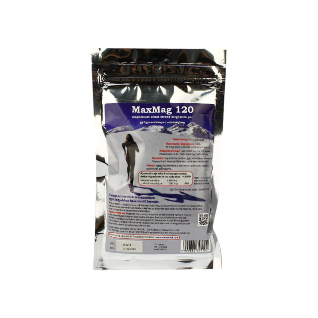 Maxmag 120 proszek do picia z dodatkiem magnezu cytrynian 120 g
