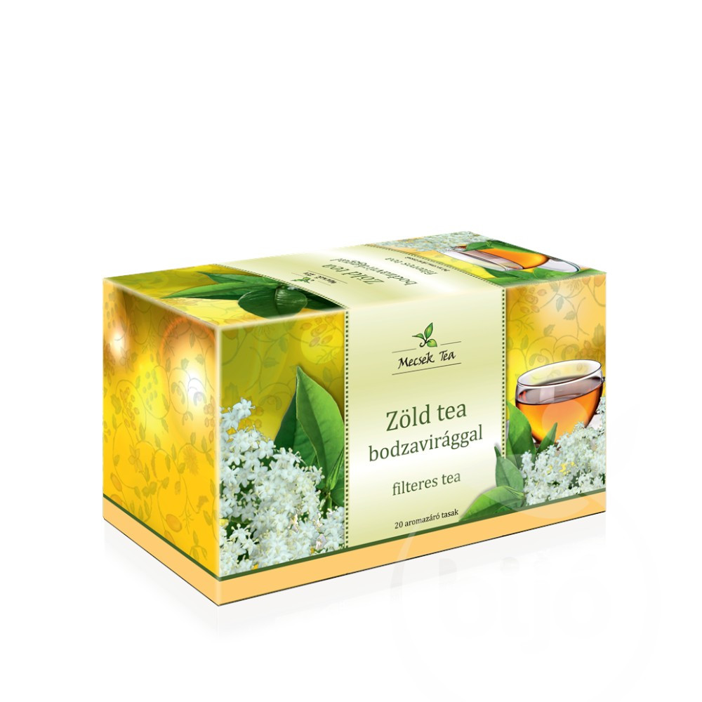 Ceai verde Mecsek cu flori de soc, 20x2g, 40 g