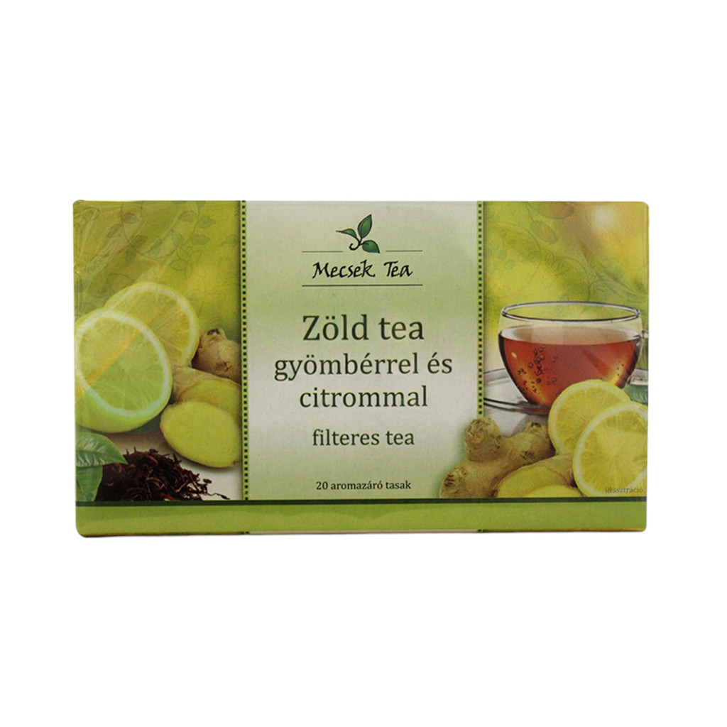 Mecsek green tea with ginger and lemon 20x2g 40 g