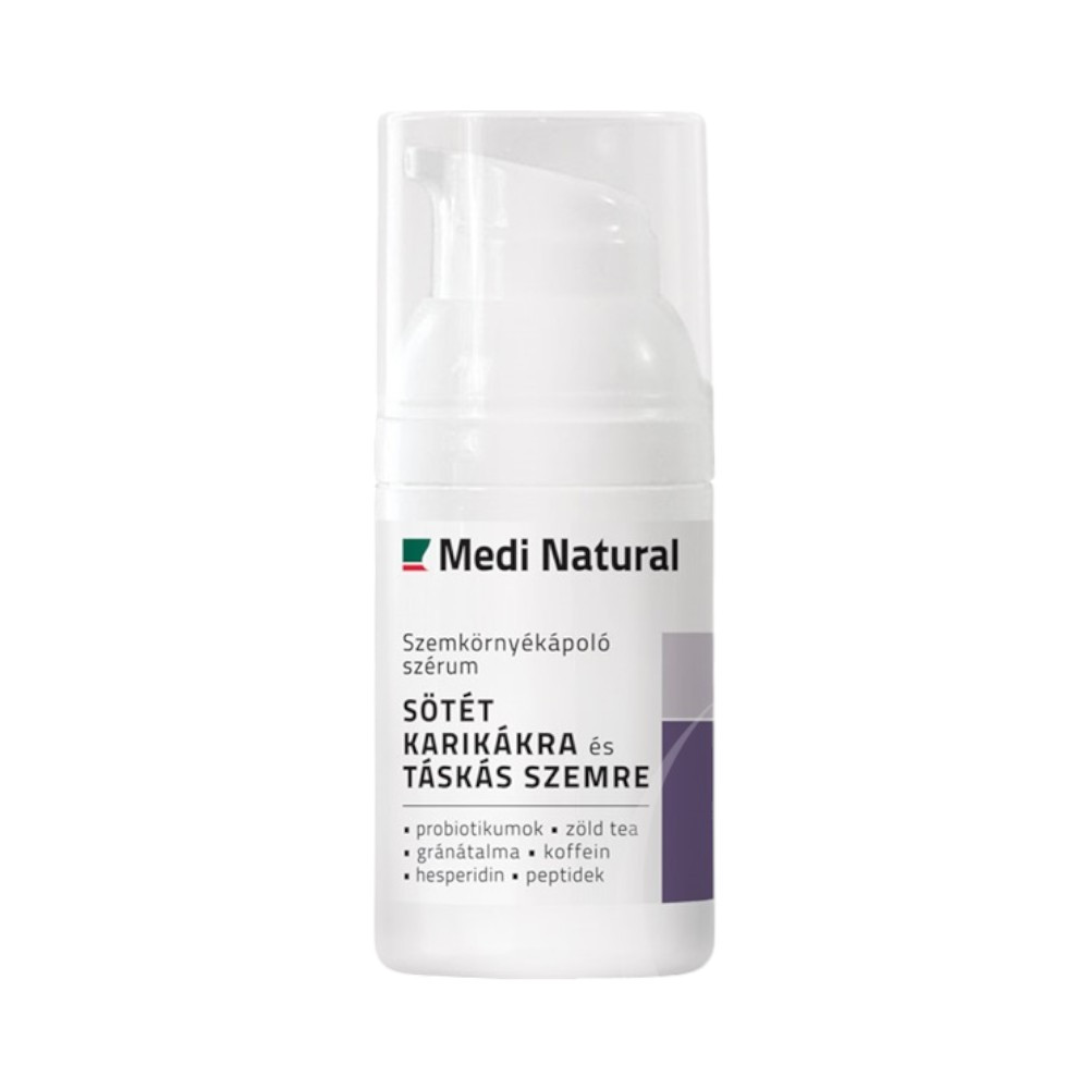 Serum de îngrijire a zonei din jurul ochilor Medinatural pentru cearcăne și ochi umflați, 30 ml