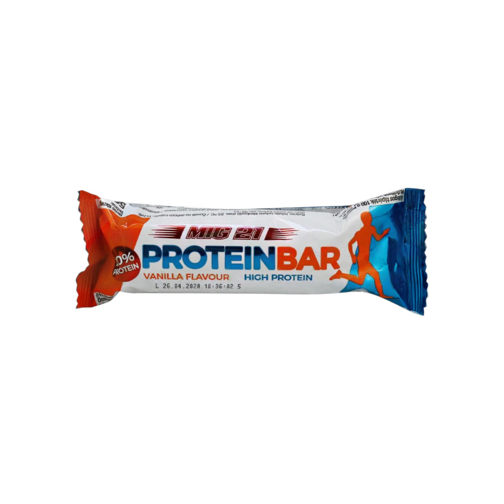 Vanilková proteinová tyčinka s mandlemi, bezlepková, 50 g