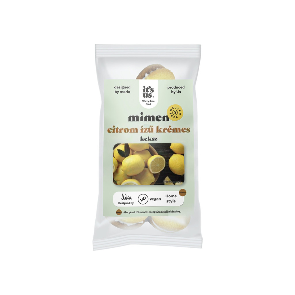 Bezglutenowe ciasteczka cytrynowe Bigiba z kremem, 150 g